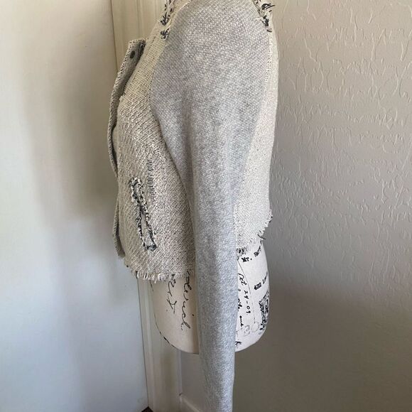 We The Free Tweed Raw Hem Jacket Feminine Work Office Professional Wear - Picture 4 of 15